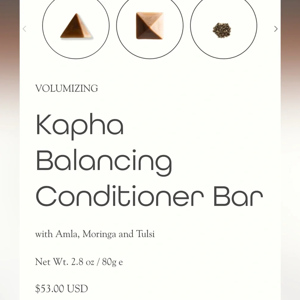 Sale! NIB Plantas Medicinas KAPHA Ayurvedic Balancing Conditioner Bar